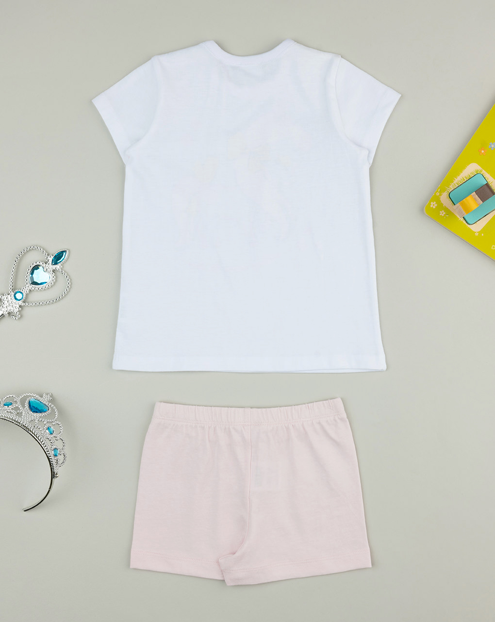 Pigiama bimba bianco/rosa unicorno