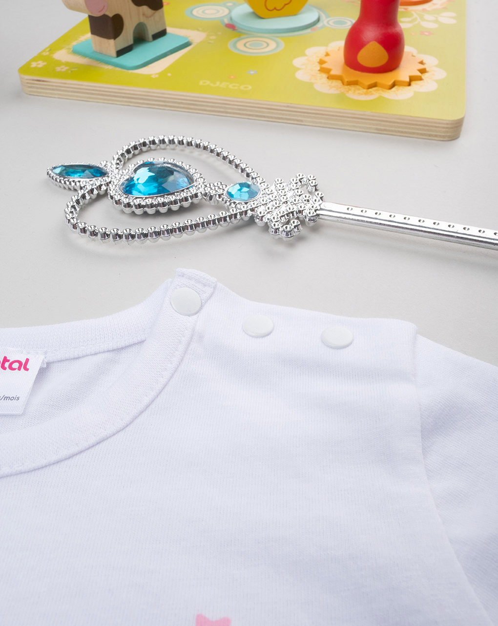 Pigiama bimba bianco/rosa unicorno
