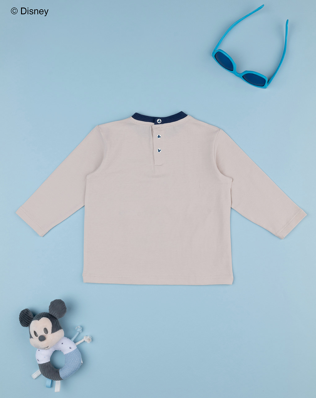 T-shirt bimbo mickey mouse beige