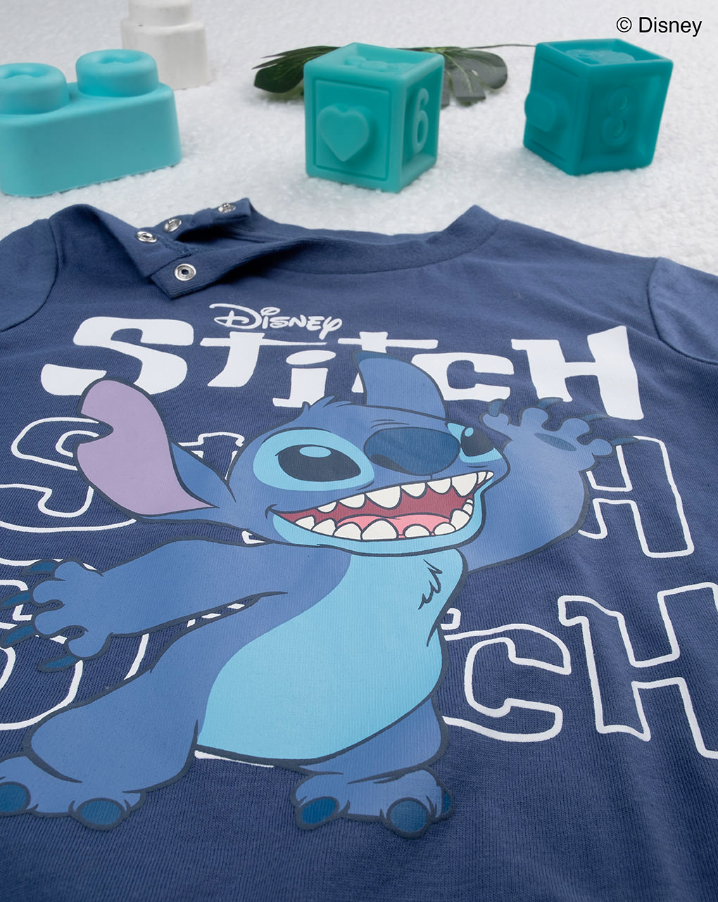 Pigiama lungo bimbo blu "stitch"
