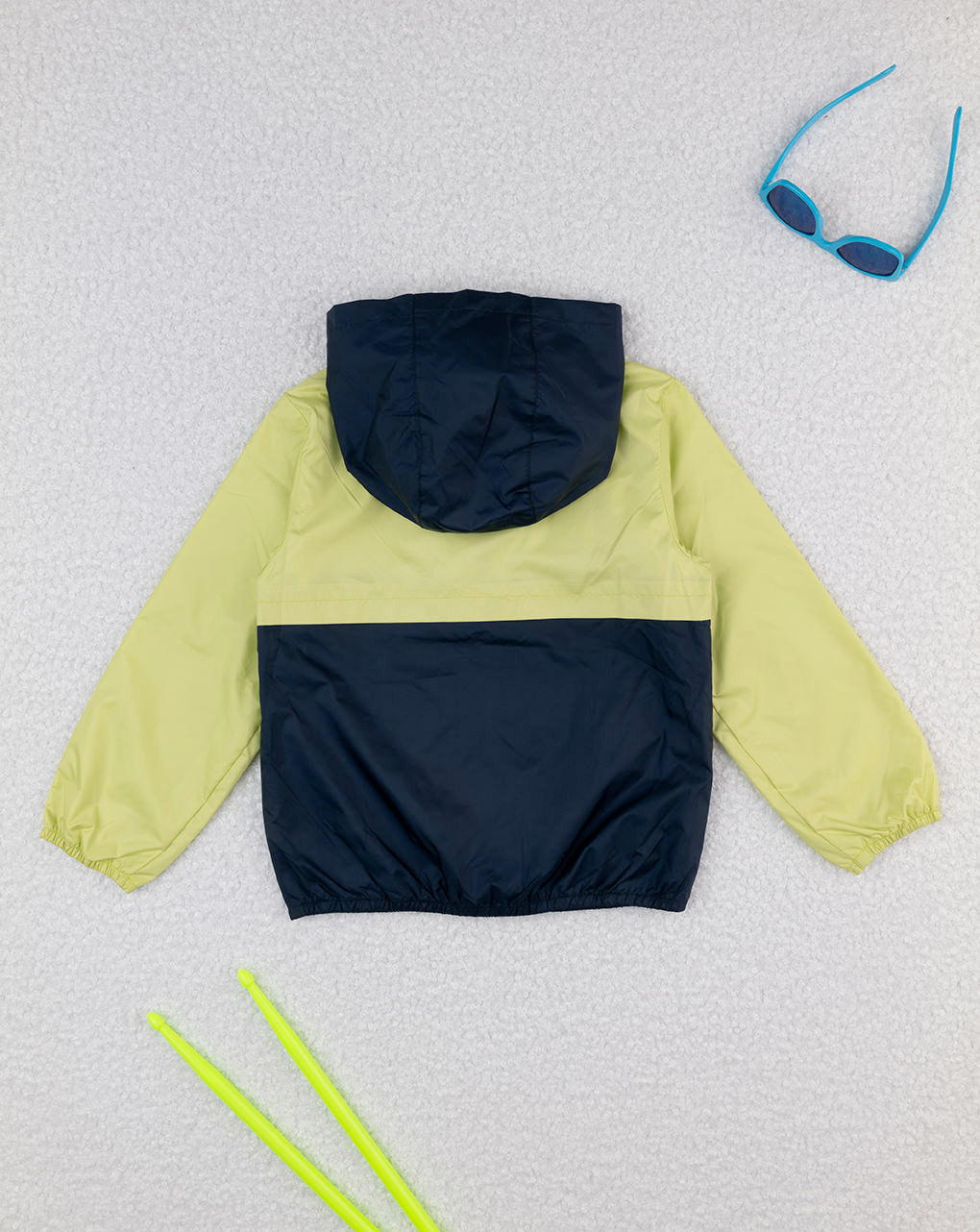 Giacca antivento bimbo blu/verde