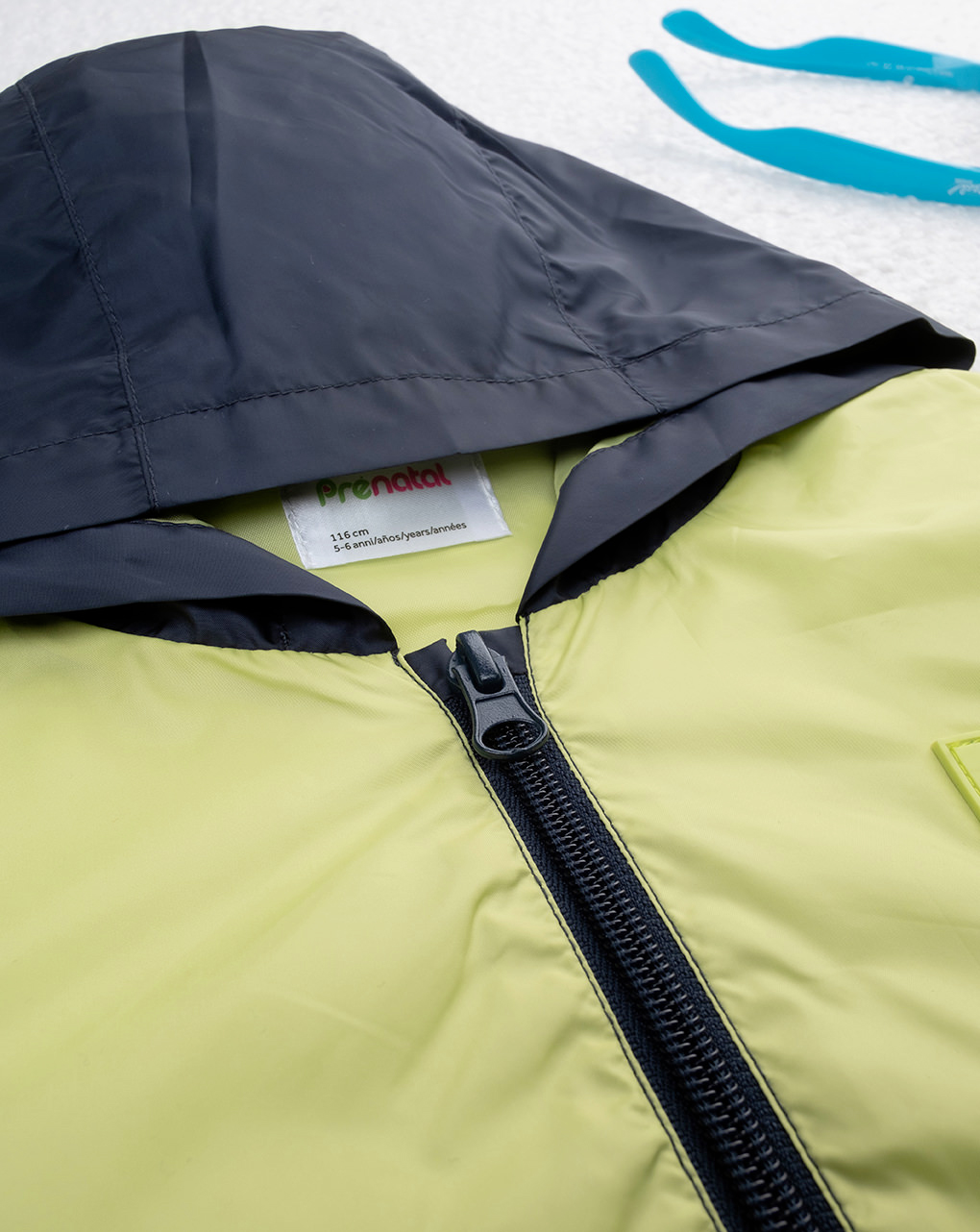 Giacca antivento bimbo blu/verde