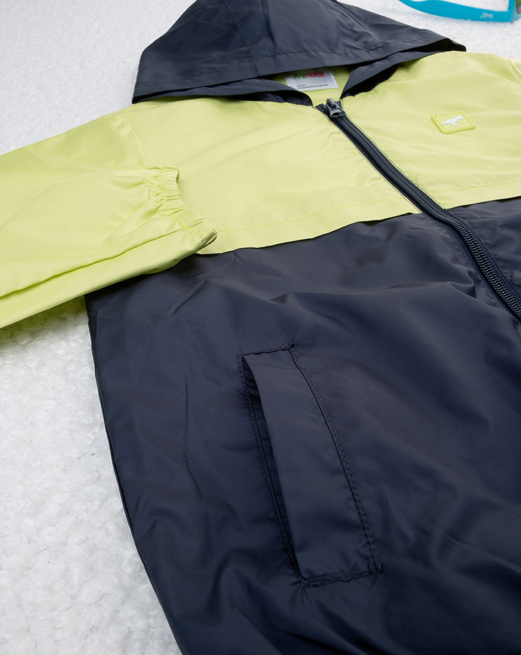 Giacca antivento bimbo blu/verde