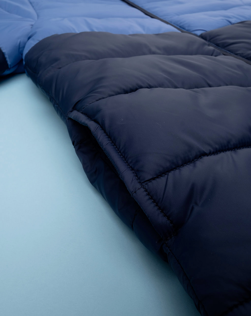 Piumino bimbo blu nylon riciclato