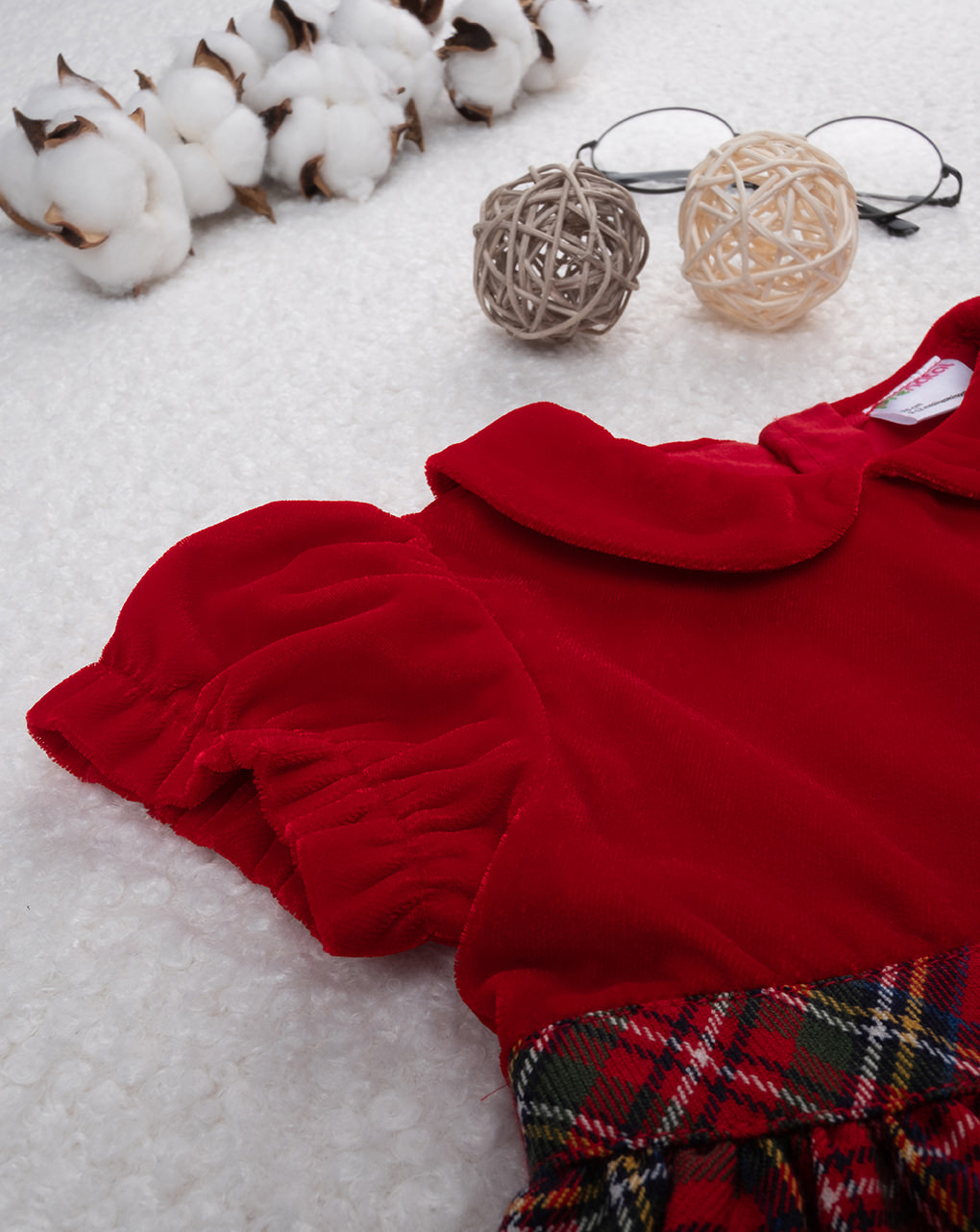 Tartan Vestito Natale Neonata Vestitino Bimba Tartan Vestito Bimba