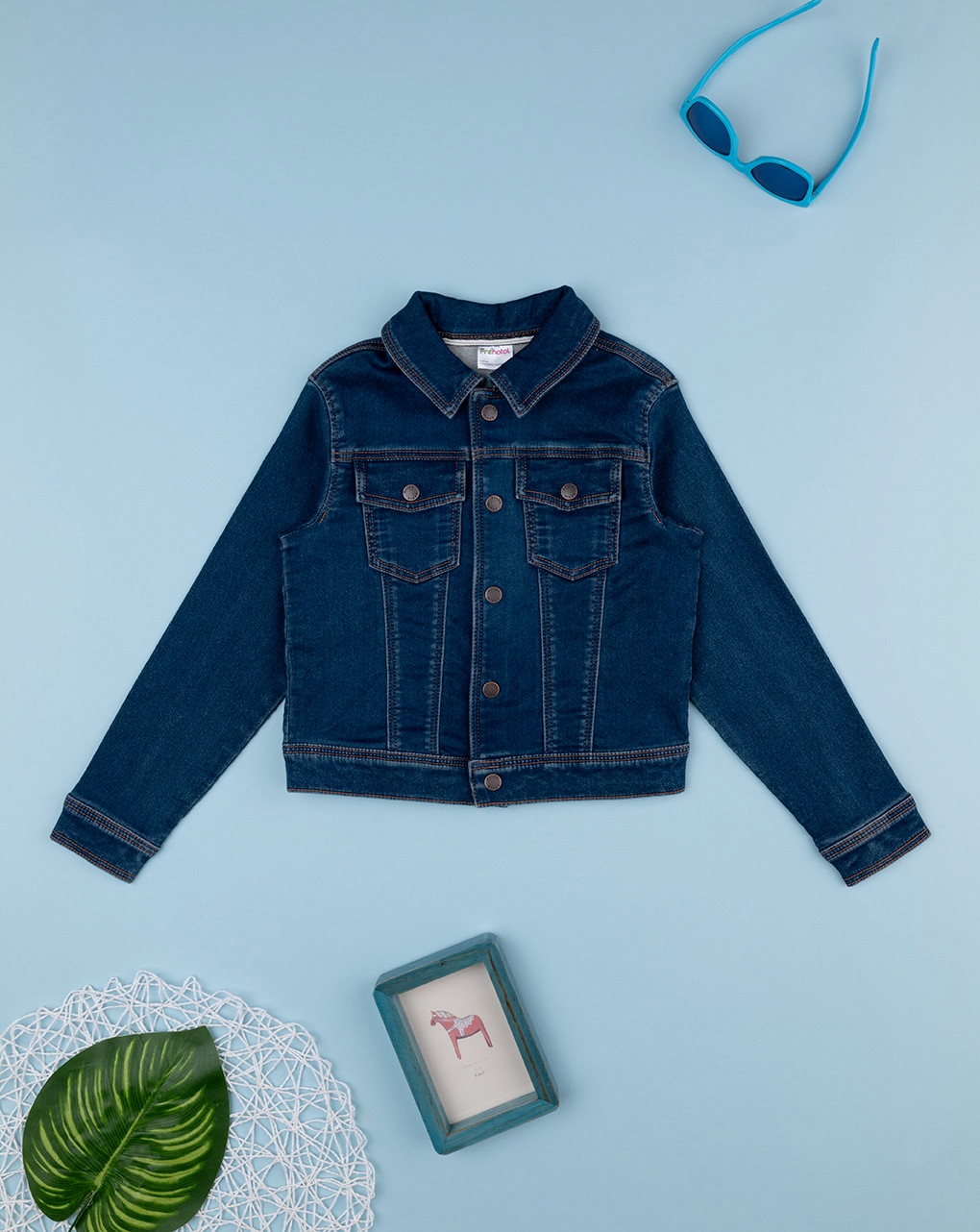 Giubbino denim scuro bimbo