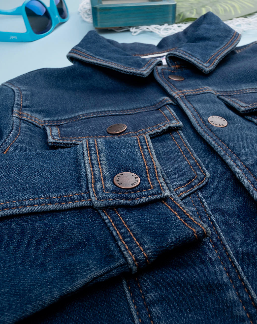 Giubbino denim scuro bimbo