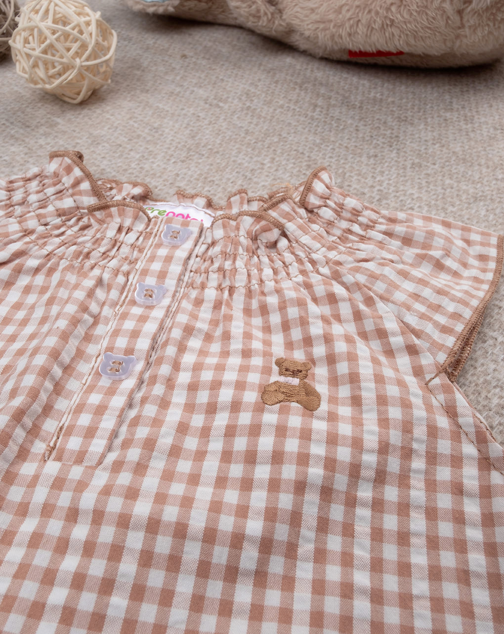 Set vichy marrone