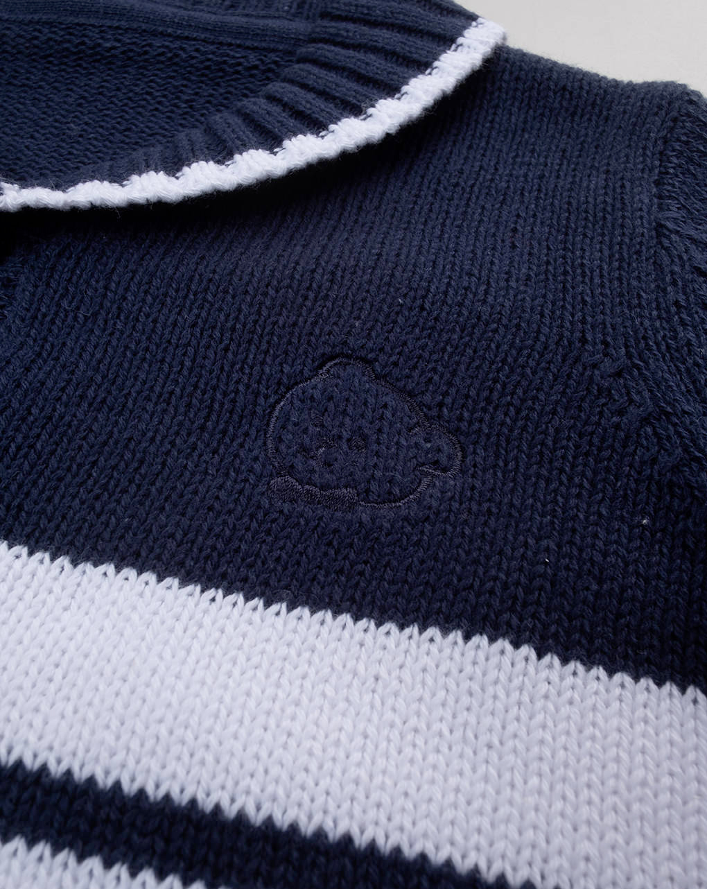 Cardigan bimbo blu/bianco