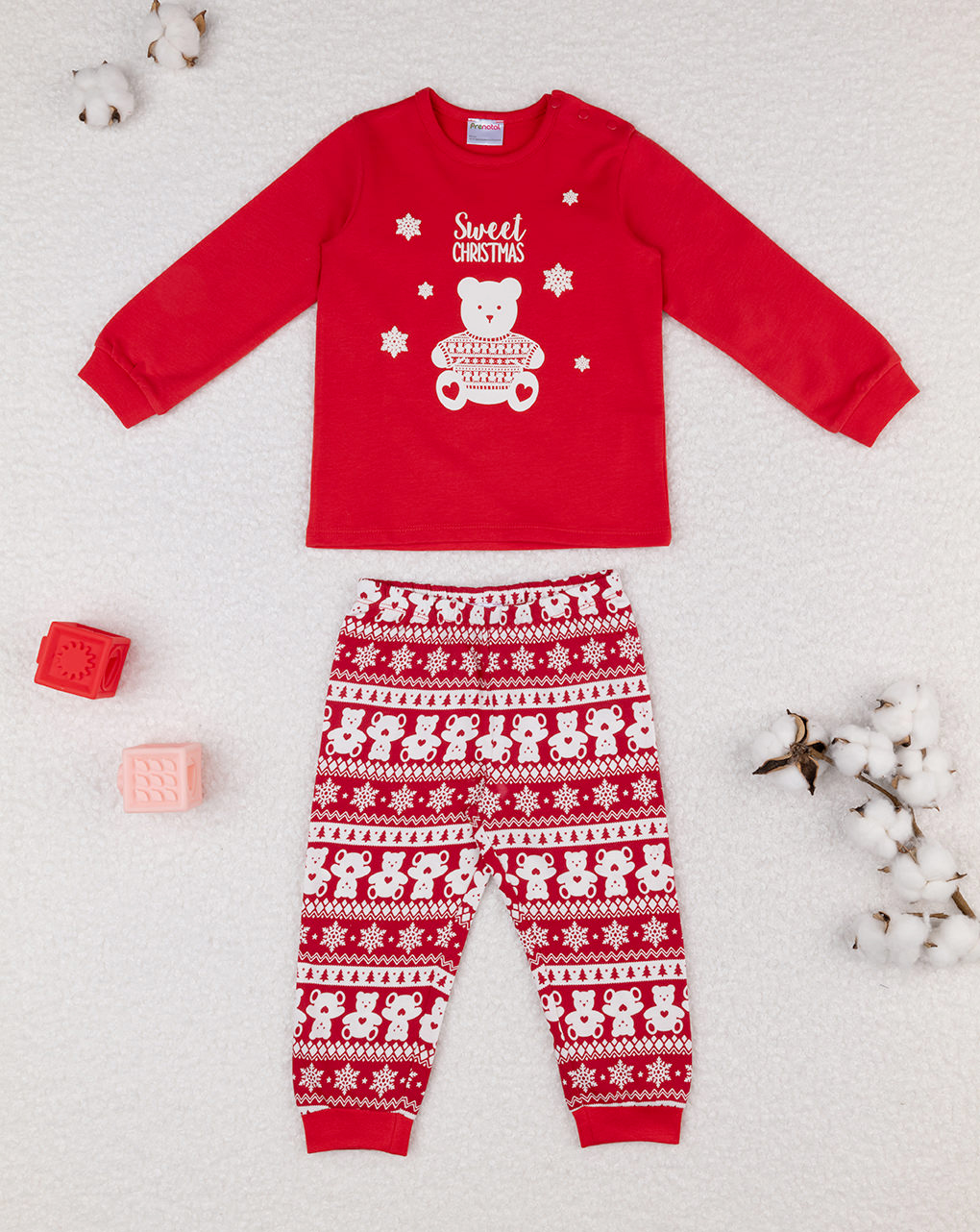 Pigiama natala bimbo baby organic cotton