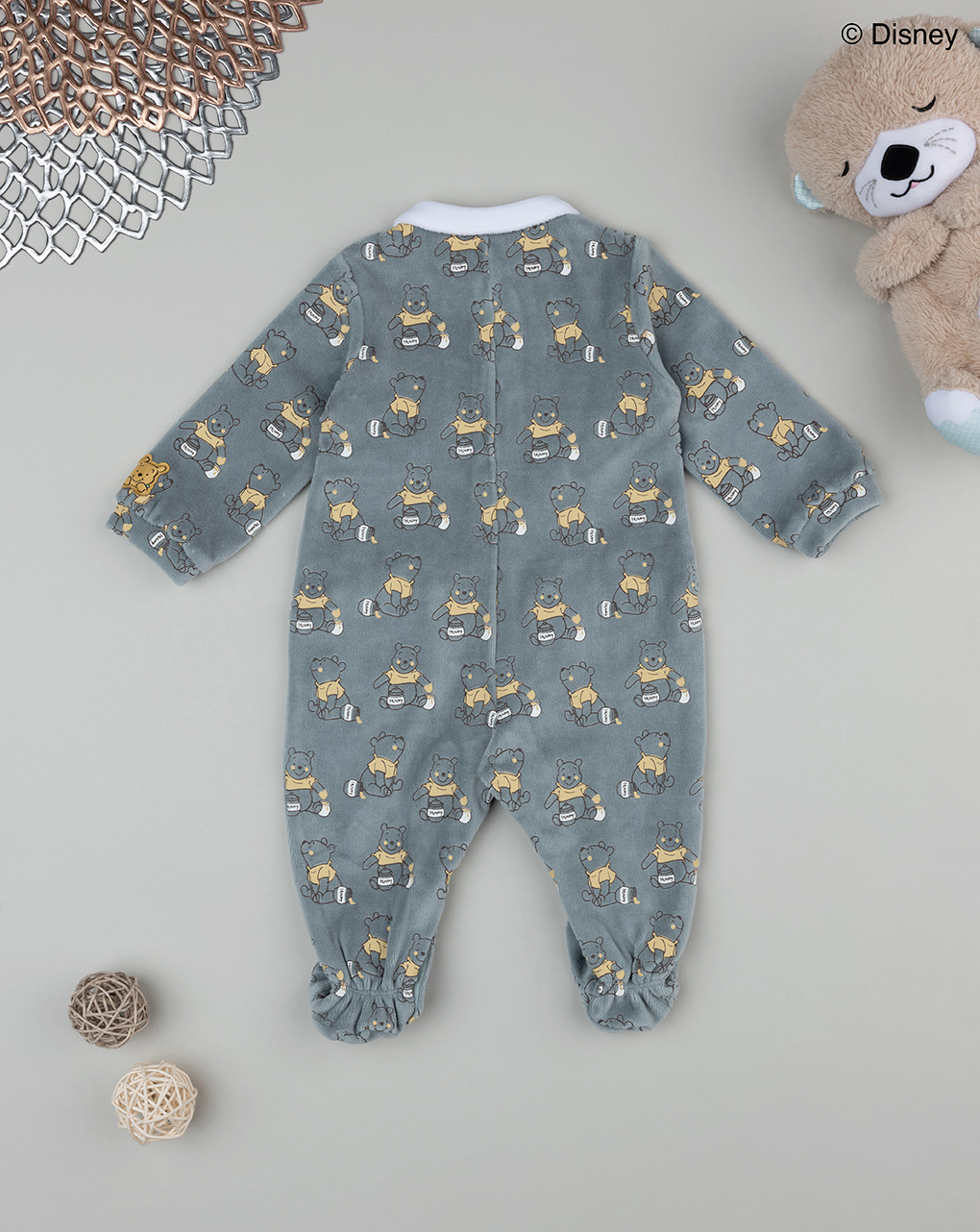 Tutina ciniglia verde neonato winnie the pooh