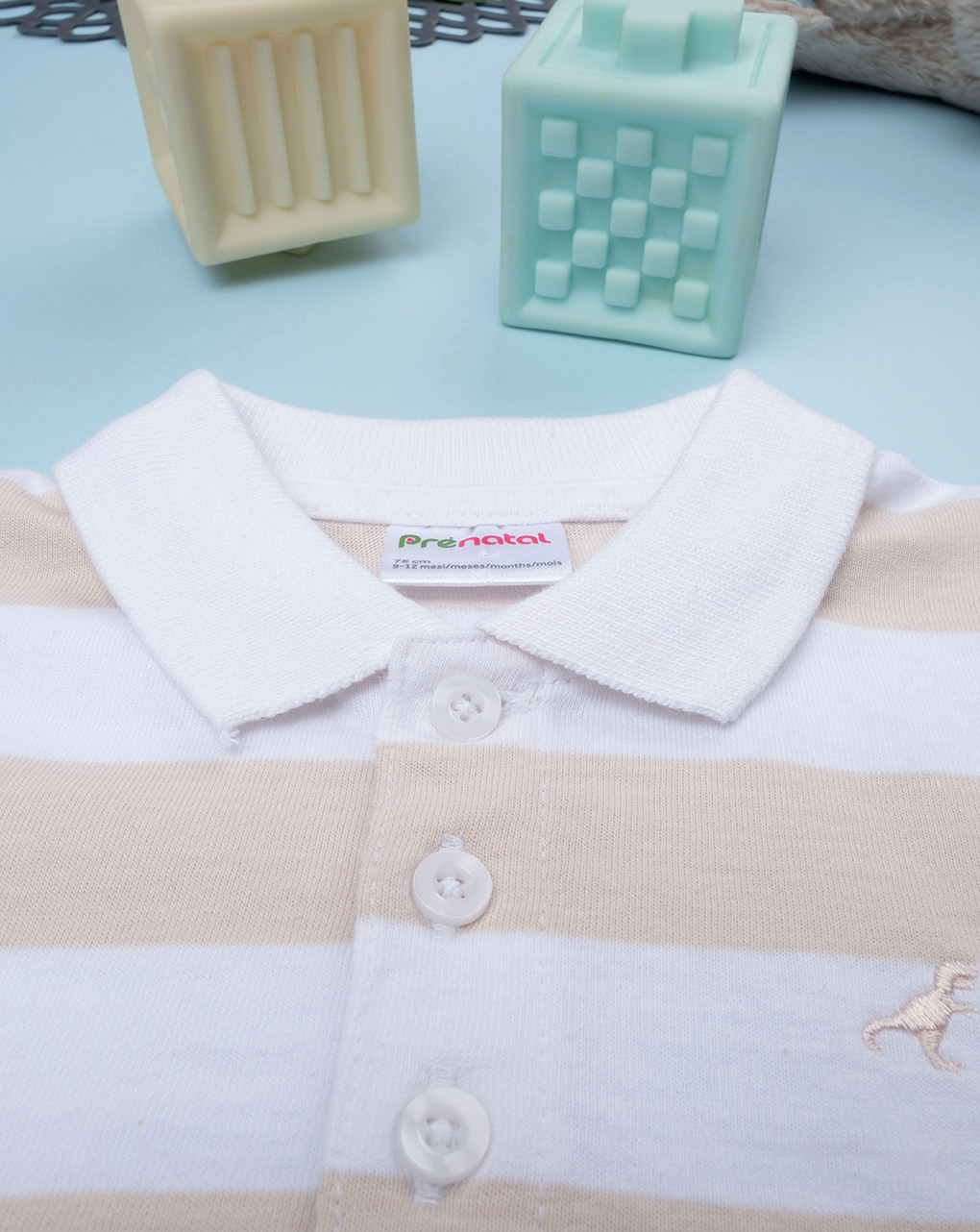 Polo bimbo rigata rosa