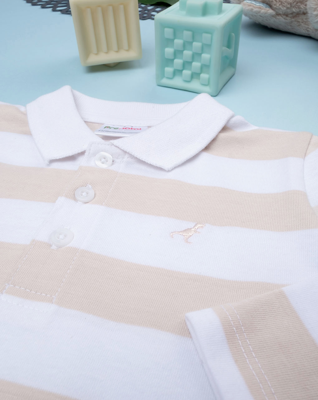 Polo bimbo rigata rosa