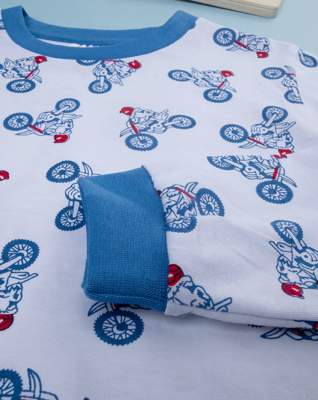 Pigiama bimbo blu moto