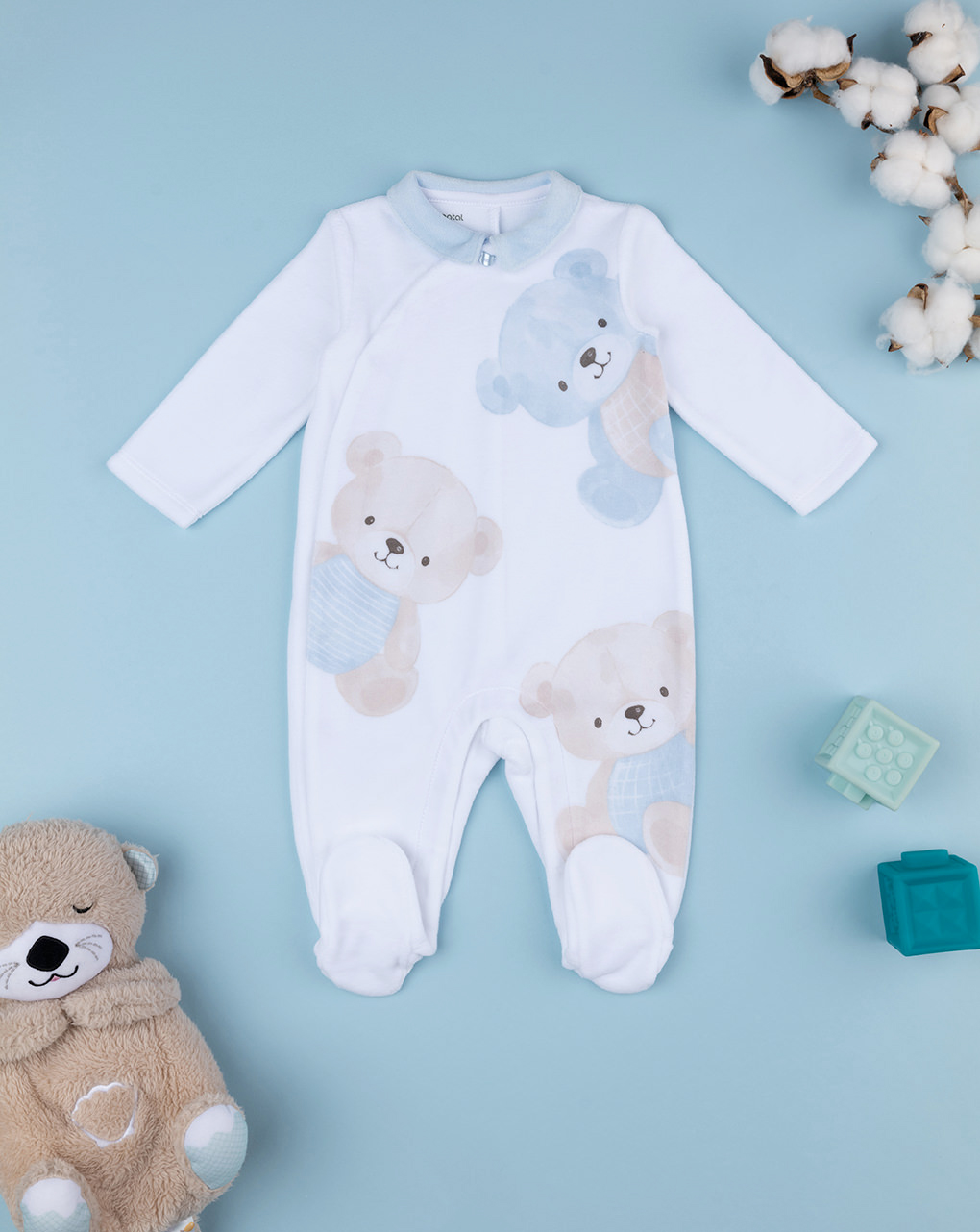 Tutina neonato coniglia bianco orsetti