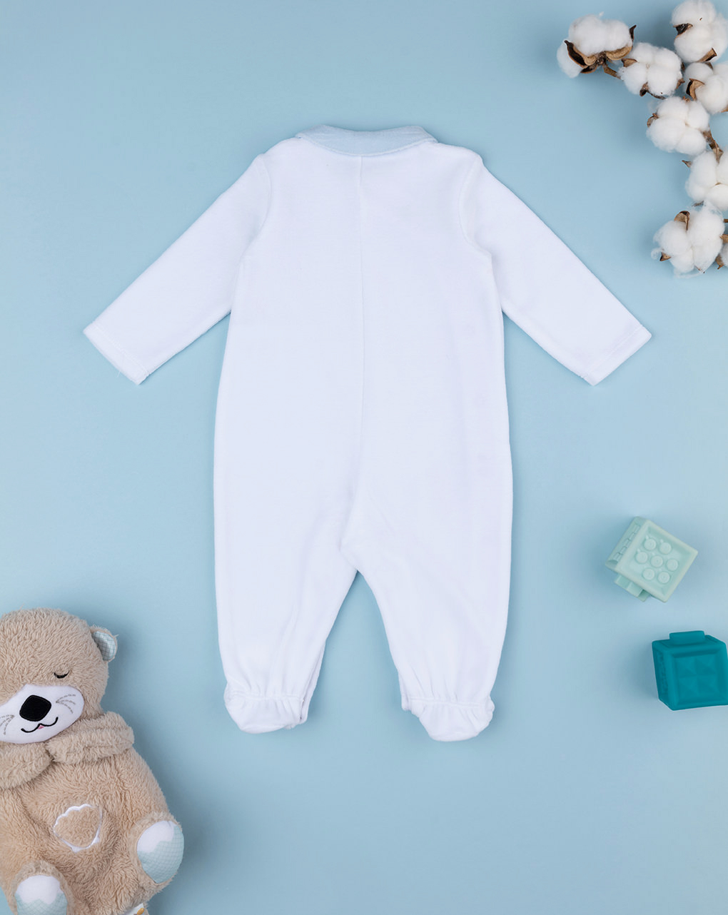 Tutina neonato coniglia bianco orsetti