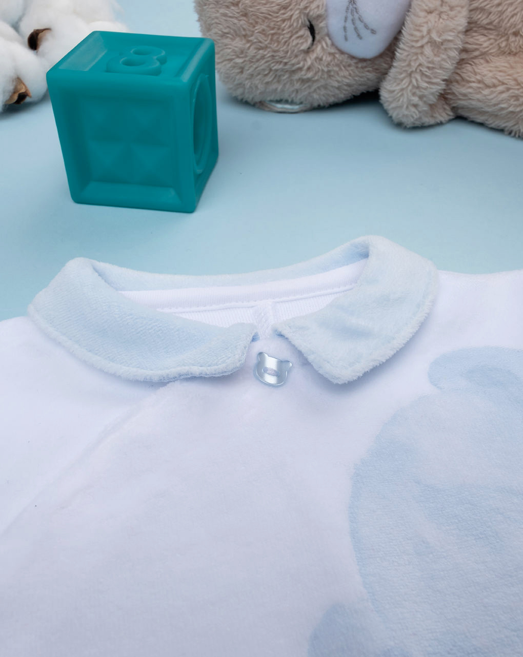 Tutina neonato coniglia bianco orsetti