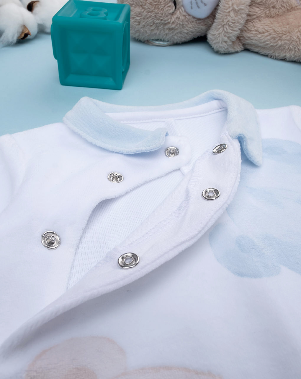 Tutina neonato coniglia bianco orsetti