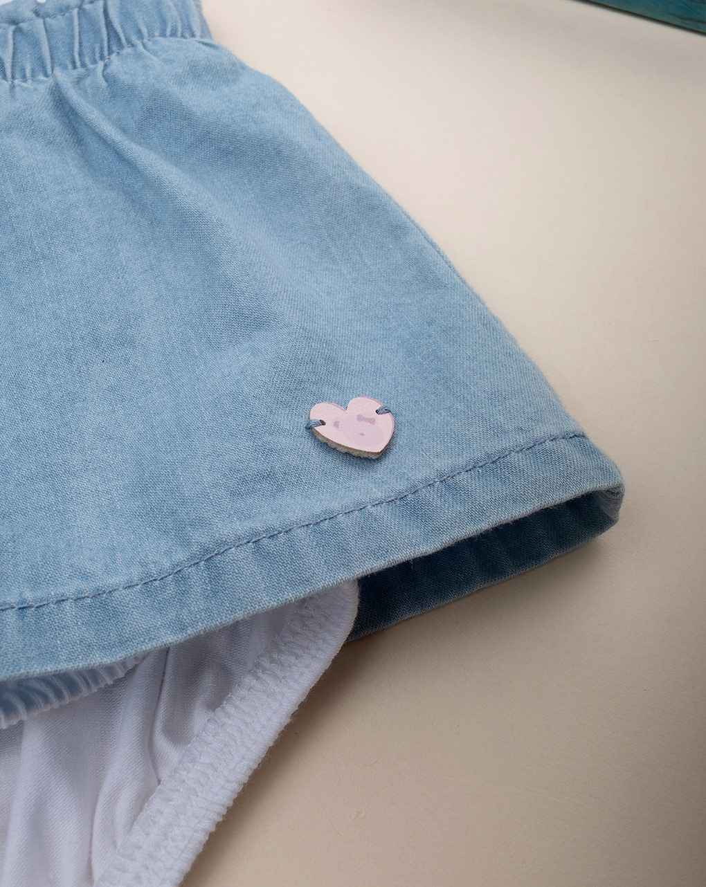 Pagliaccetto chambray da bambina