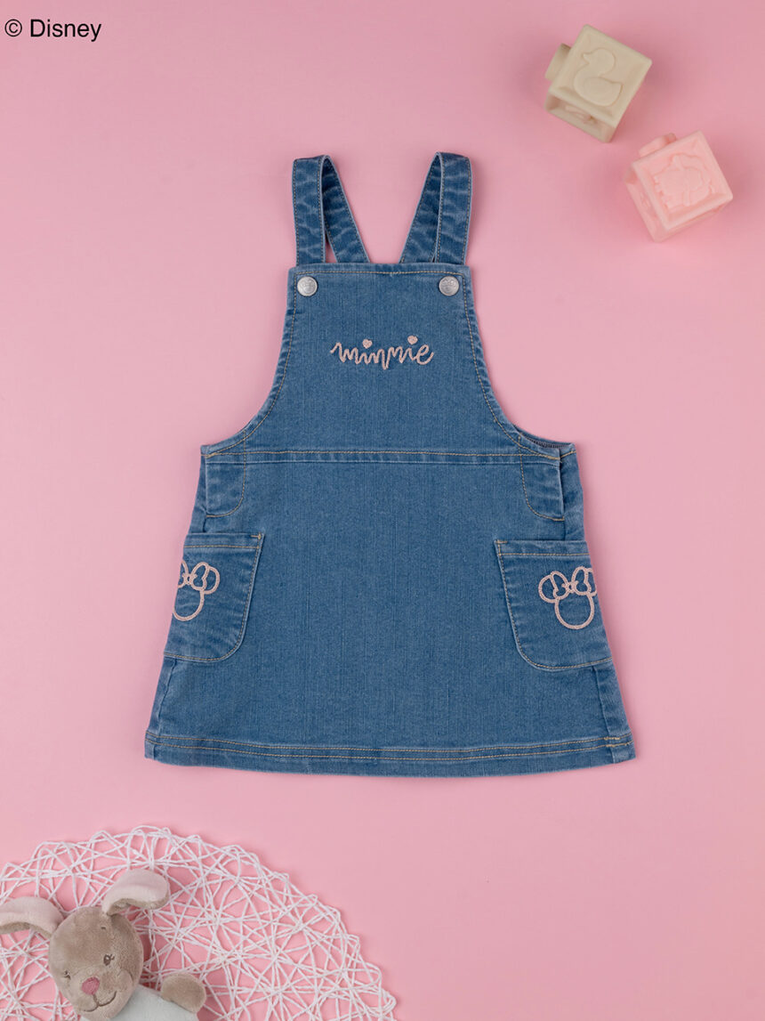 Salopette denim bimba minnie
