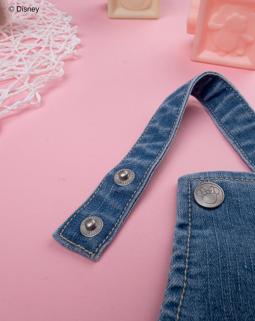 Salopette denim bimba minnie