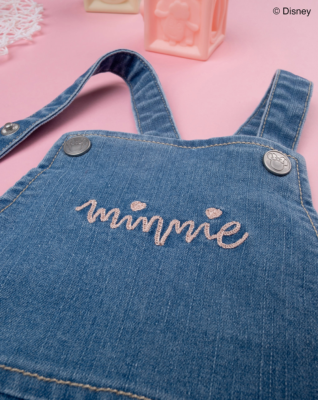 Salopette denim bimba minnie