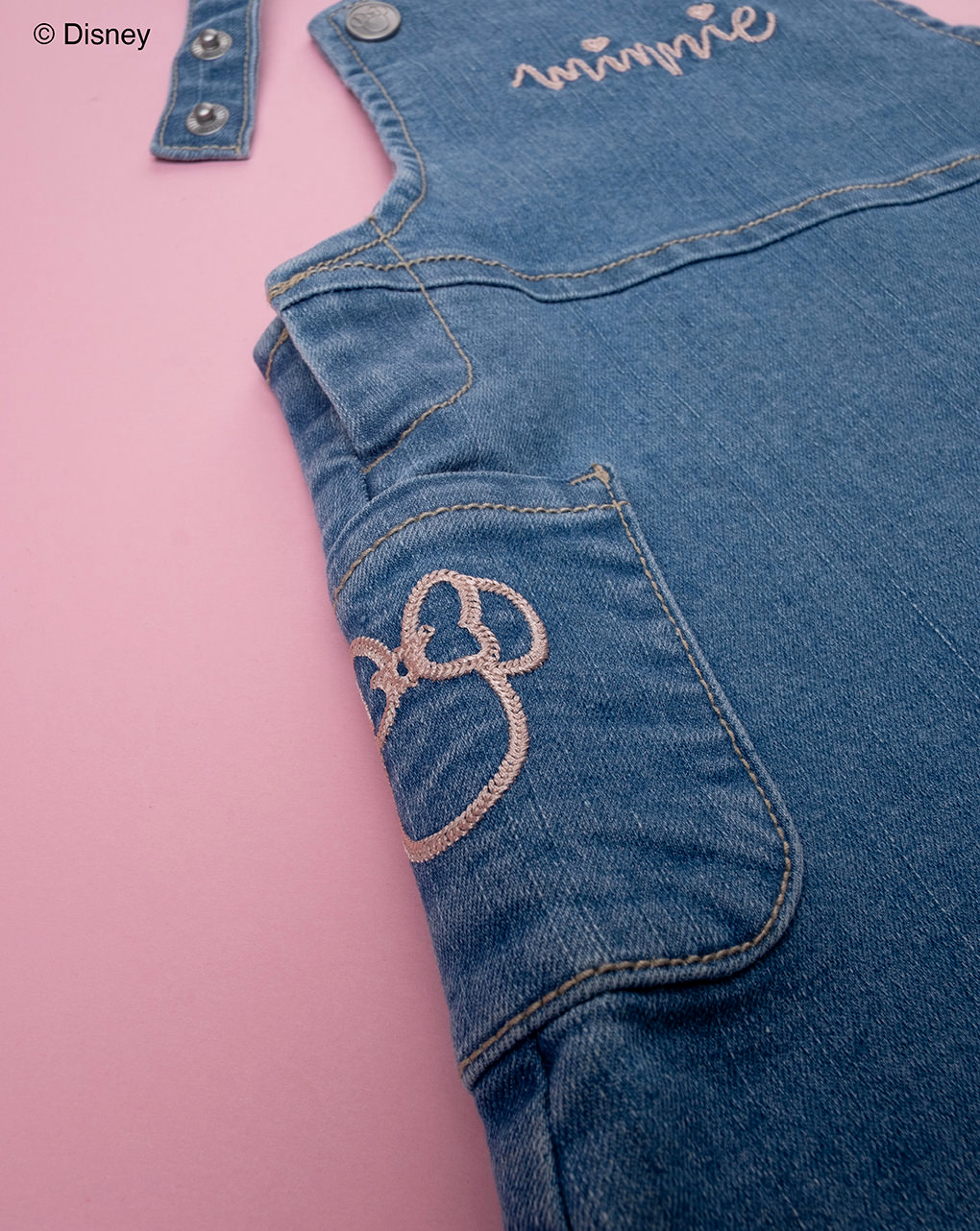 Salopette denim bimba minnie