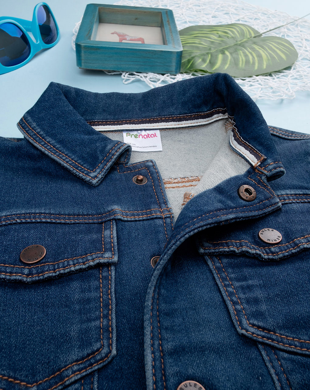 Giubbino denim scuro bimbo