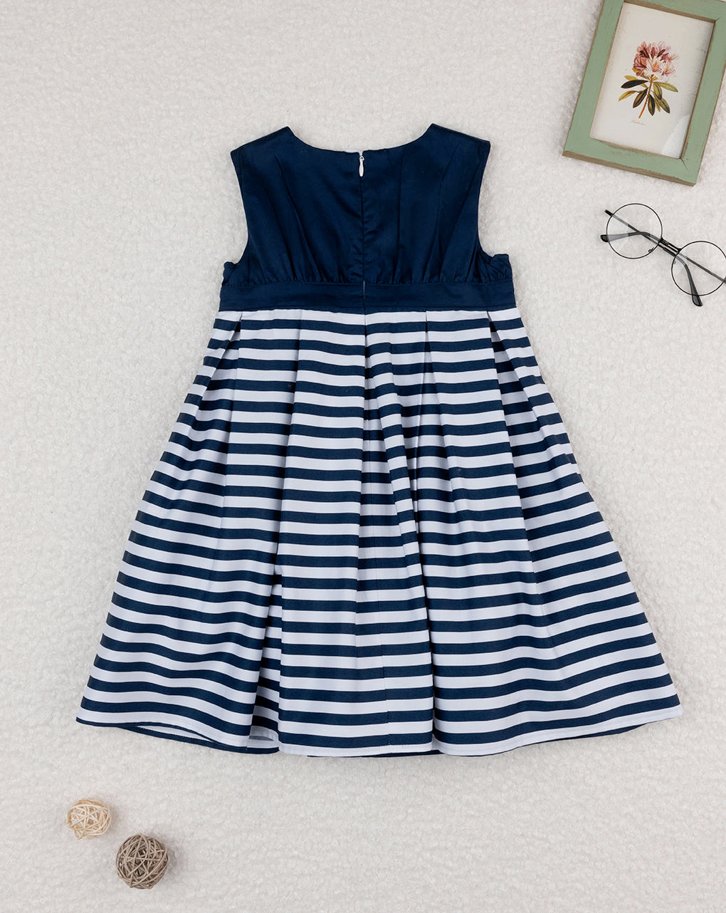 Abito bimba rigato blu