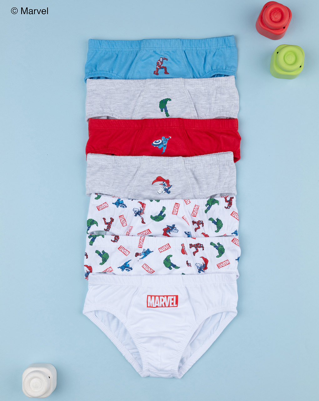 Pack 7 slip bimbo marvel