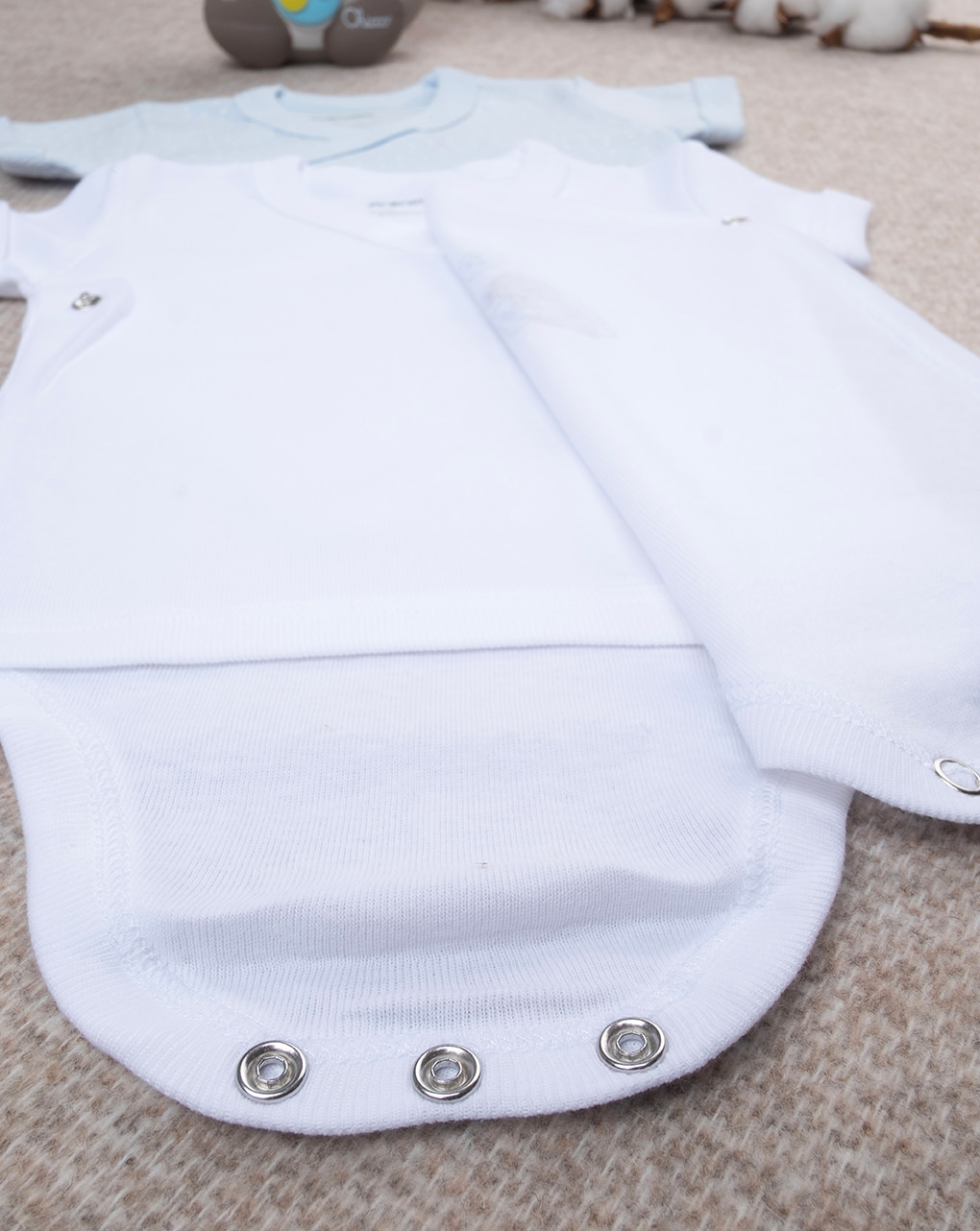 Pack 2 body bianco e celeste