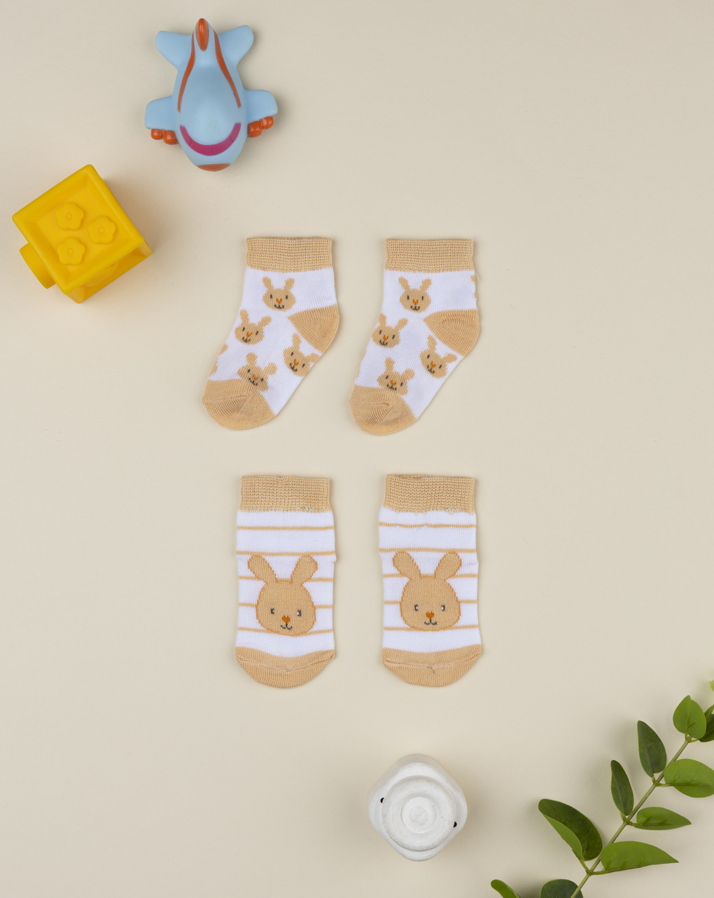 Pack 2 calze bimbo coniglietto