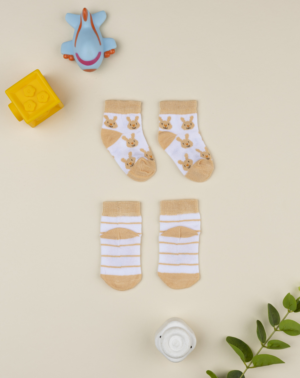 Pack 2 calze bimbo coniglietto