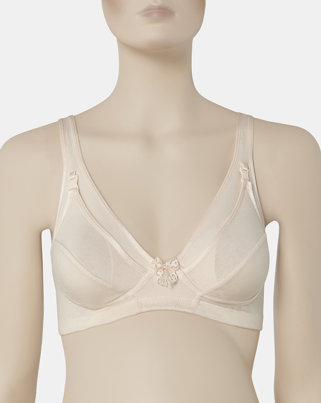 Reggiseno allattamento cotone lycra cipria coppa c