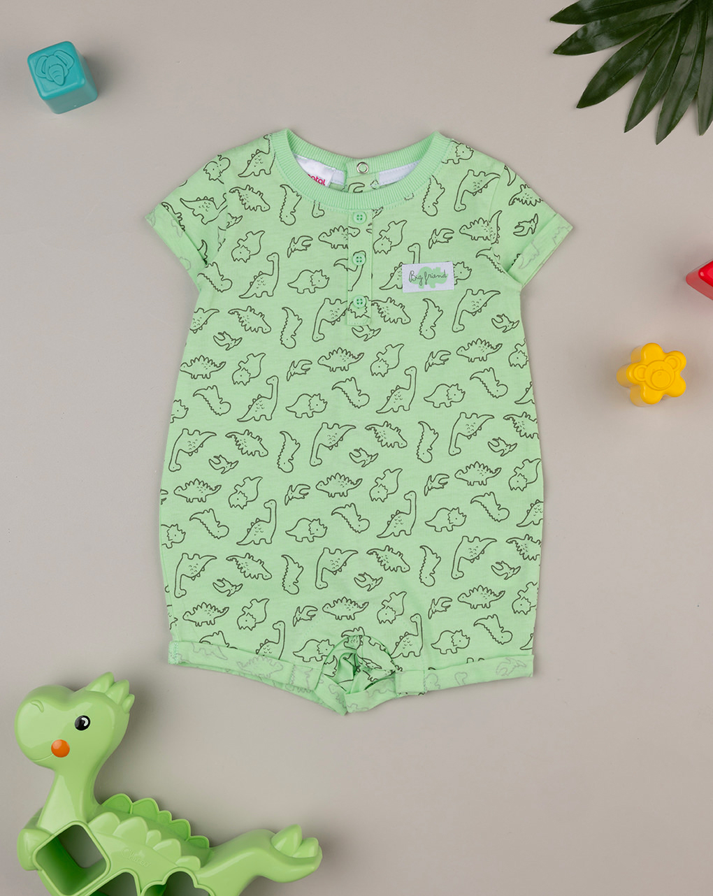 Tutina bimbo happy dino verde