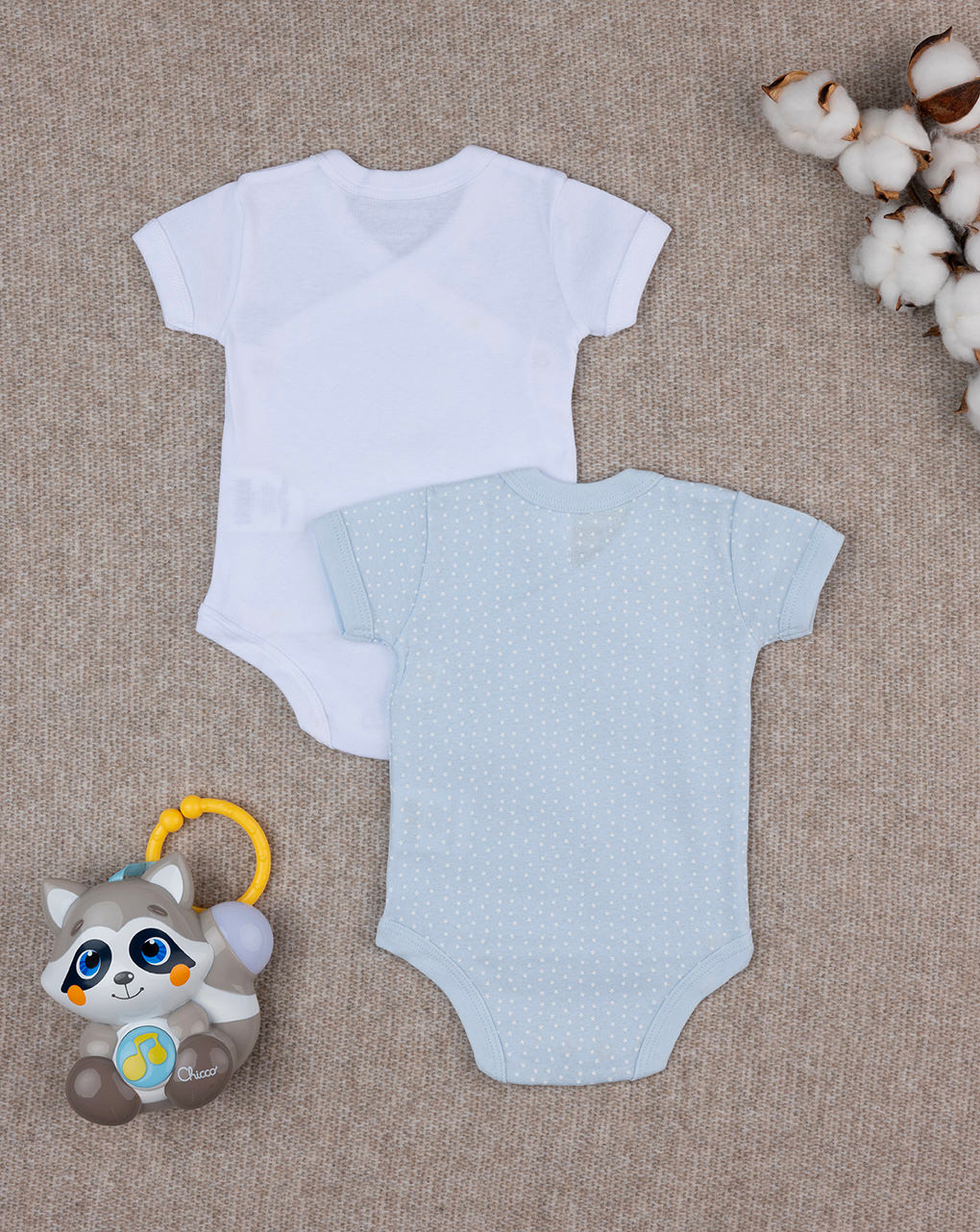 Pack 2 body bianco e celeste