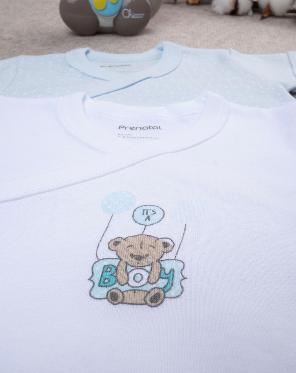 Pack 2 body bianco e celeste