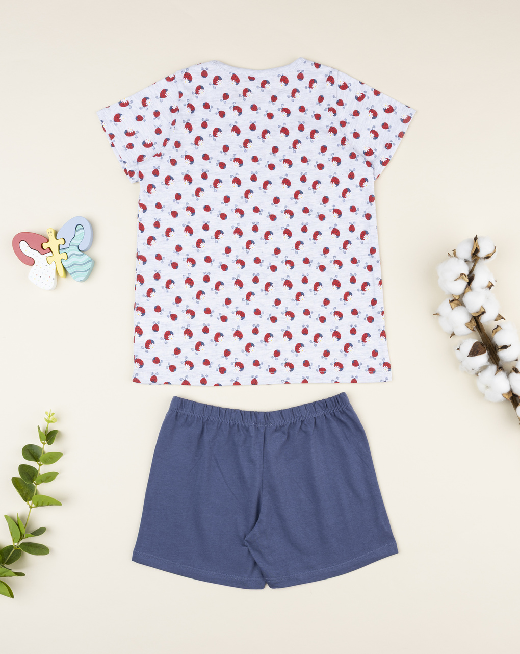 Pigiama bambina estivo coccinelle allover