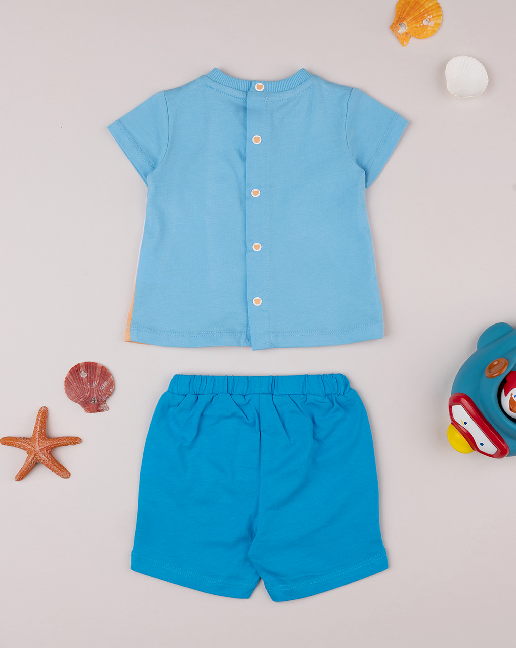 Completo corto neonato maglia + shorts "surf"