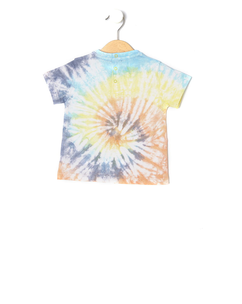 T-shirt mezza manica tie and dye con stampa