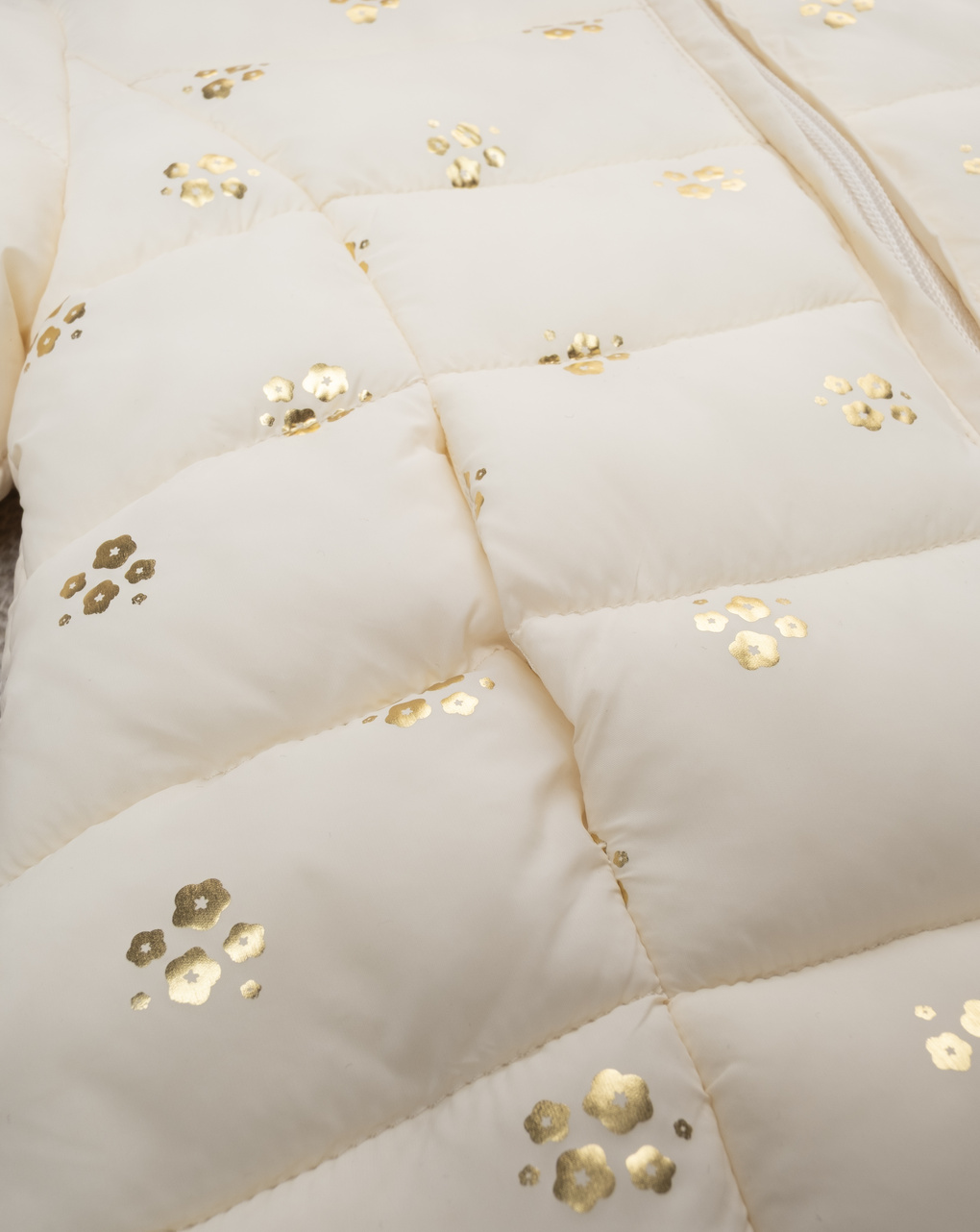 Giacca bimba panna con allover