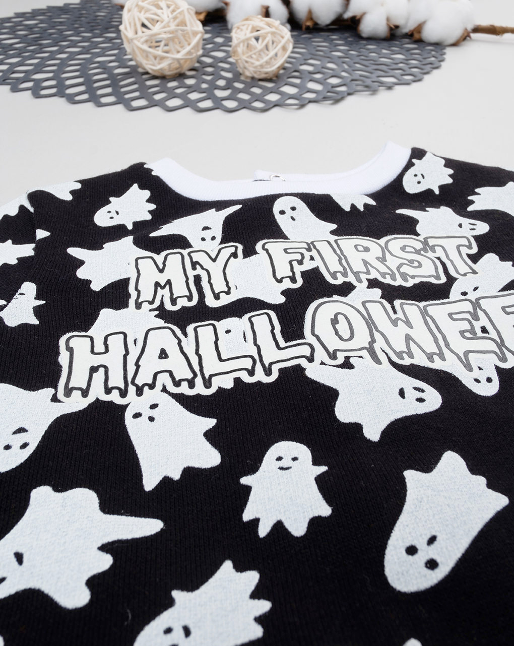 Pigiama halloween neonato con scritta luminosa