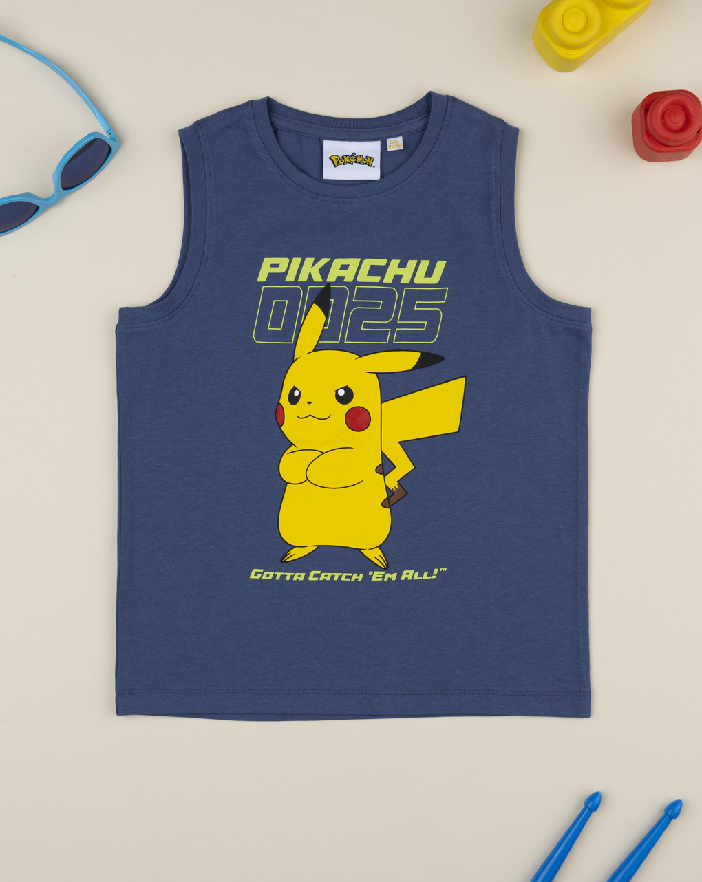 Canotta blu bambino pokemon