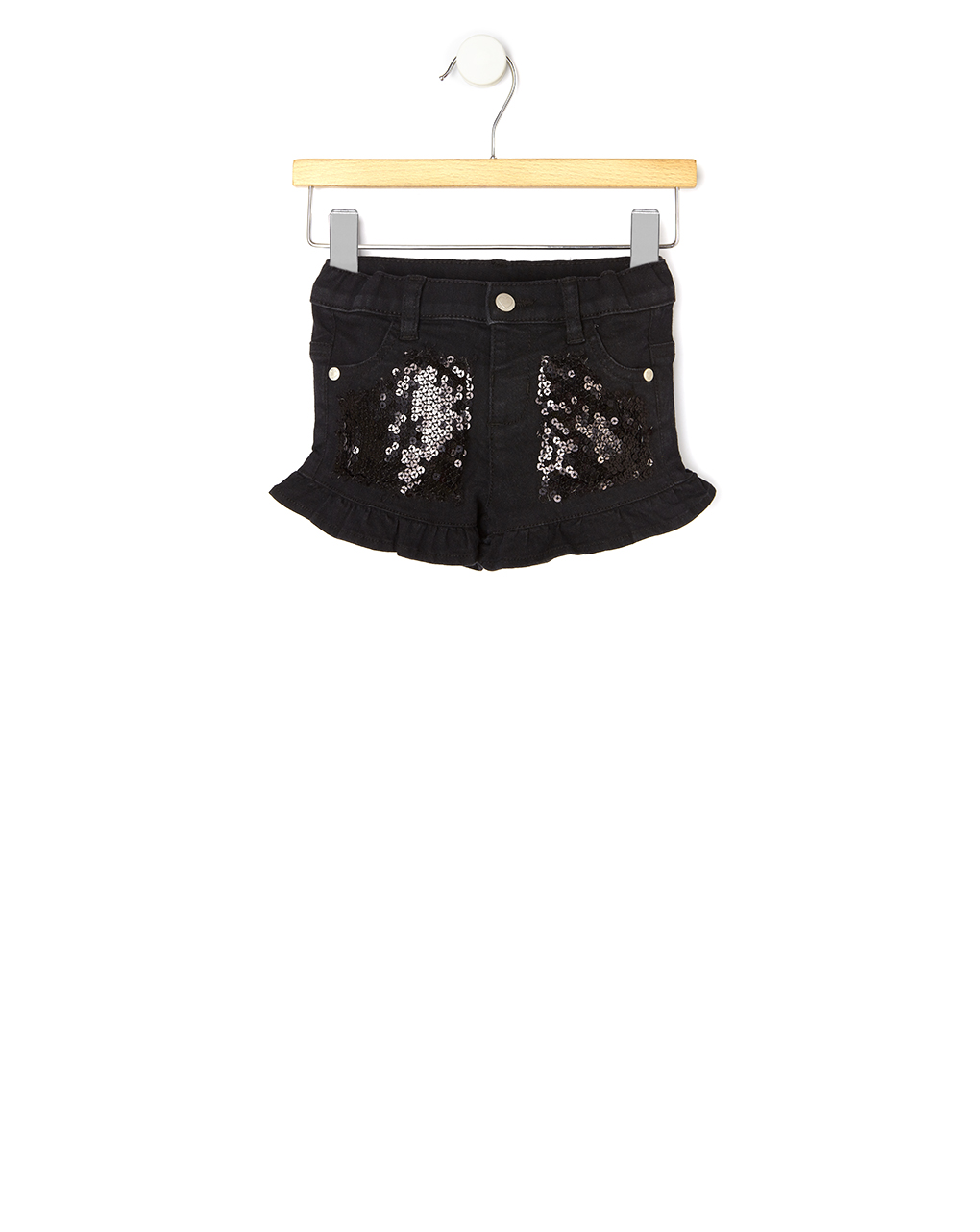 Pantaloncini neri con paillettes