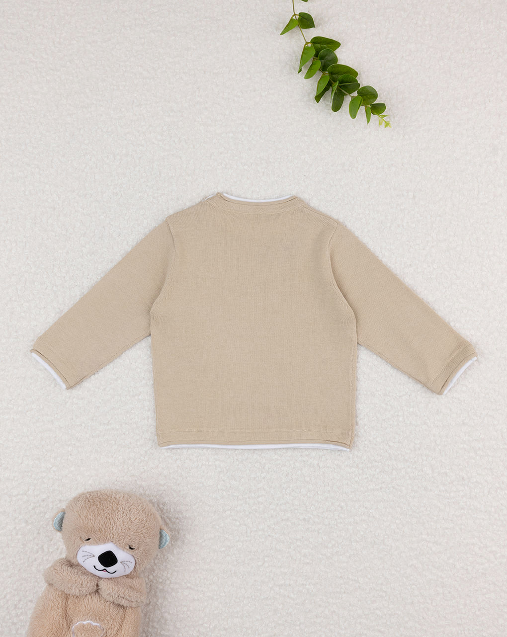 Maglia bimbo beige orsetto