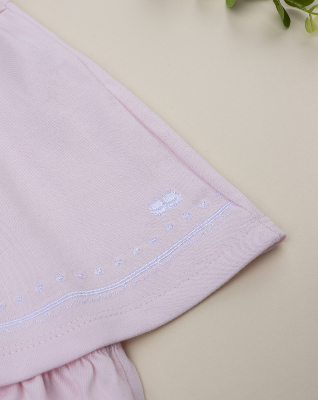 Vestito neonata rosa ricami  con orsetto regalo