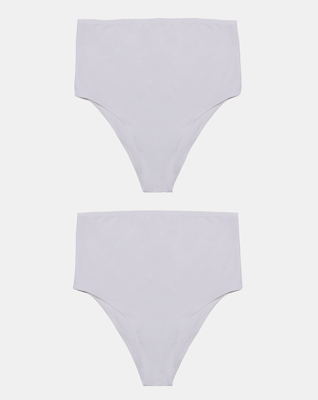 Pack da 2 mutande a vita alta in bianco
