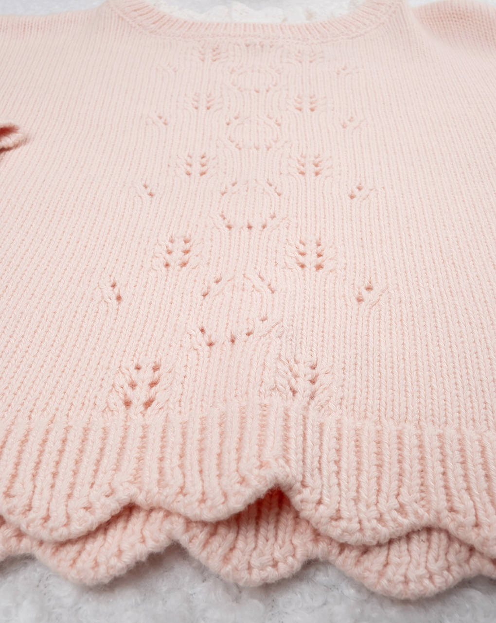 Maglia tricot bimba rosa