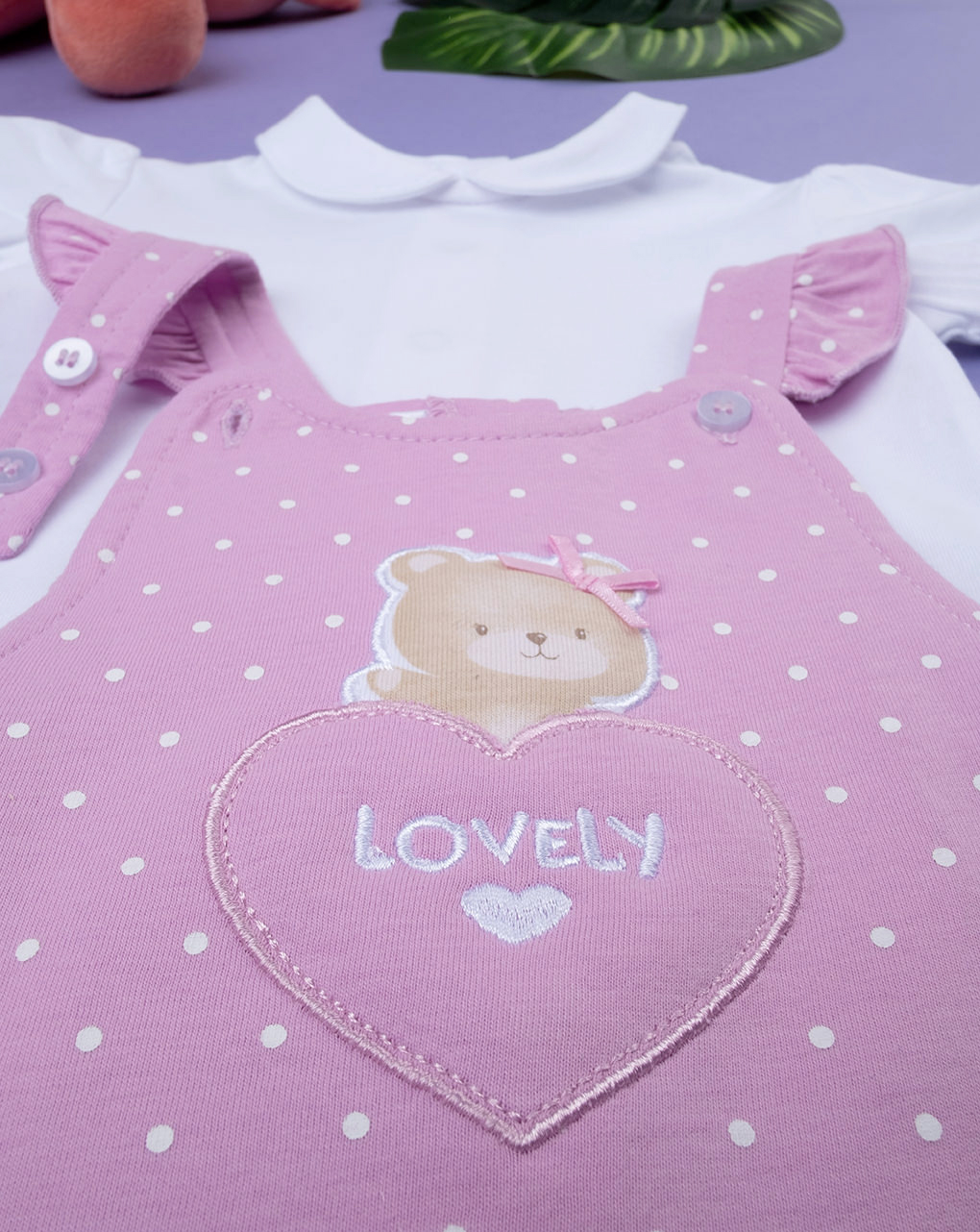 Completo estivo neonata maglia + salopette