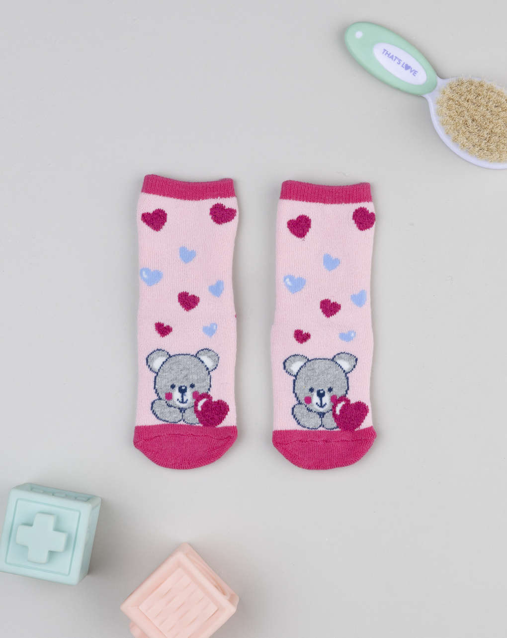 Antiscivolo bimba rosa orsetti/cuori Prénatal